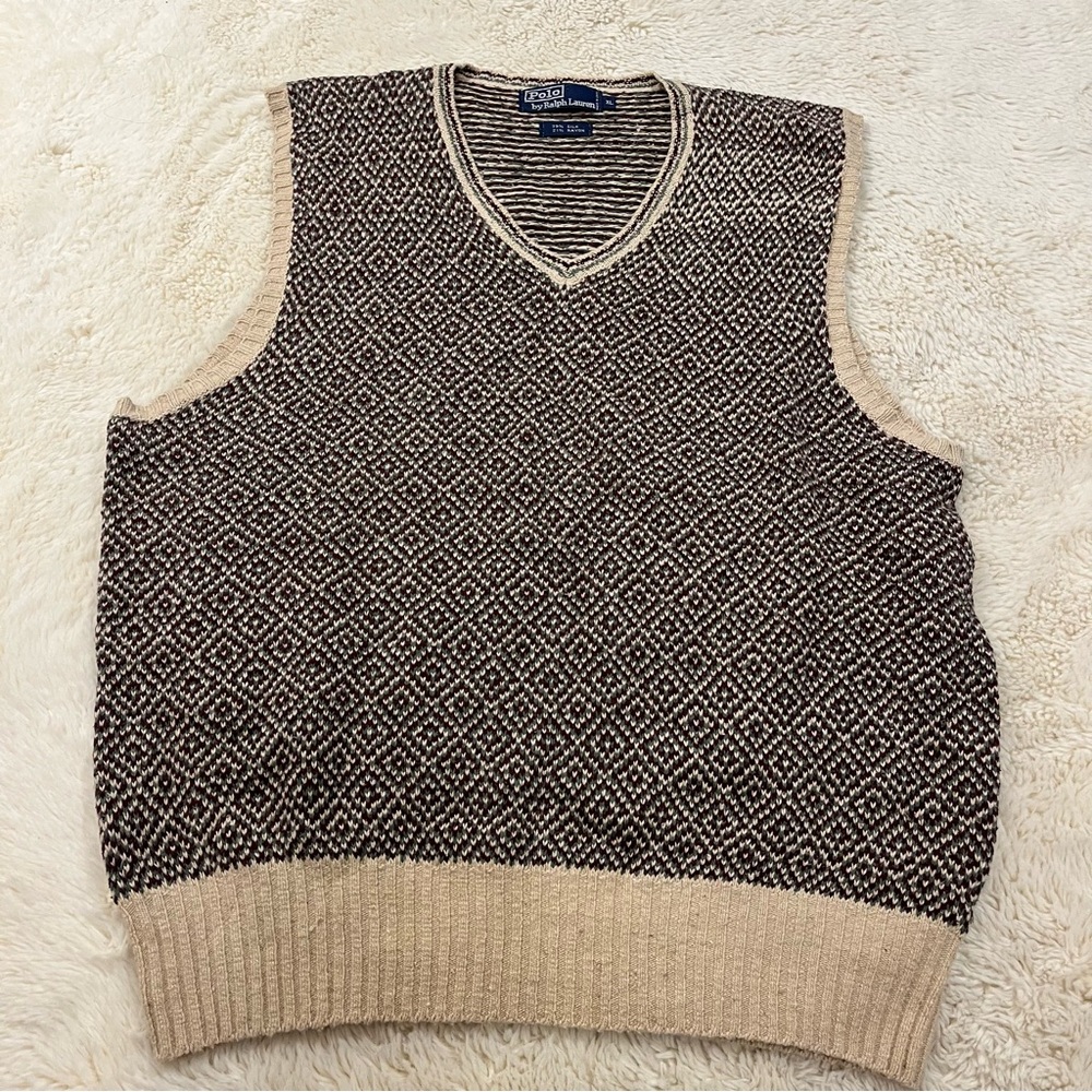 Polo Golf  Ralph Lauren | Vintage Sweater Vest | XL | Patterned | Sand Point |